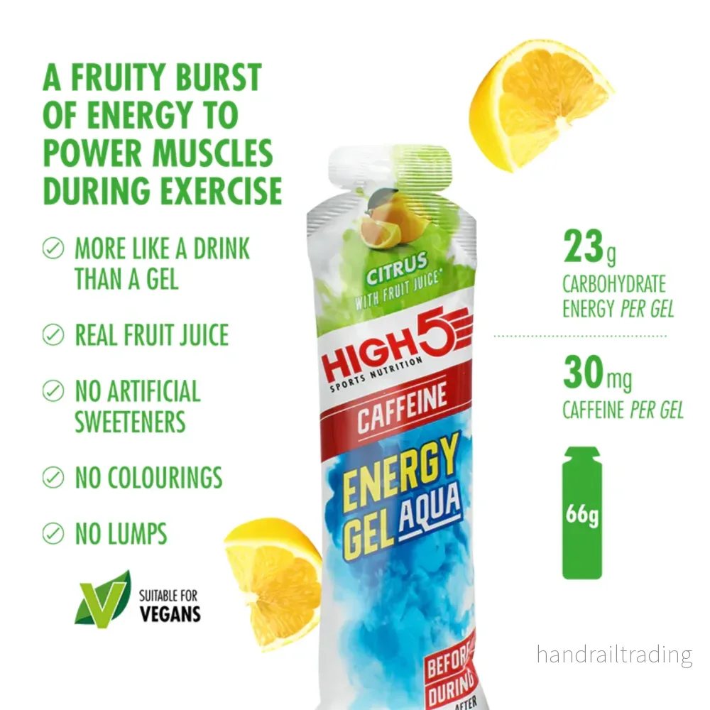 High5 Energigel Aqua Koffein Citrus 66 g - Bild 3