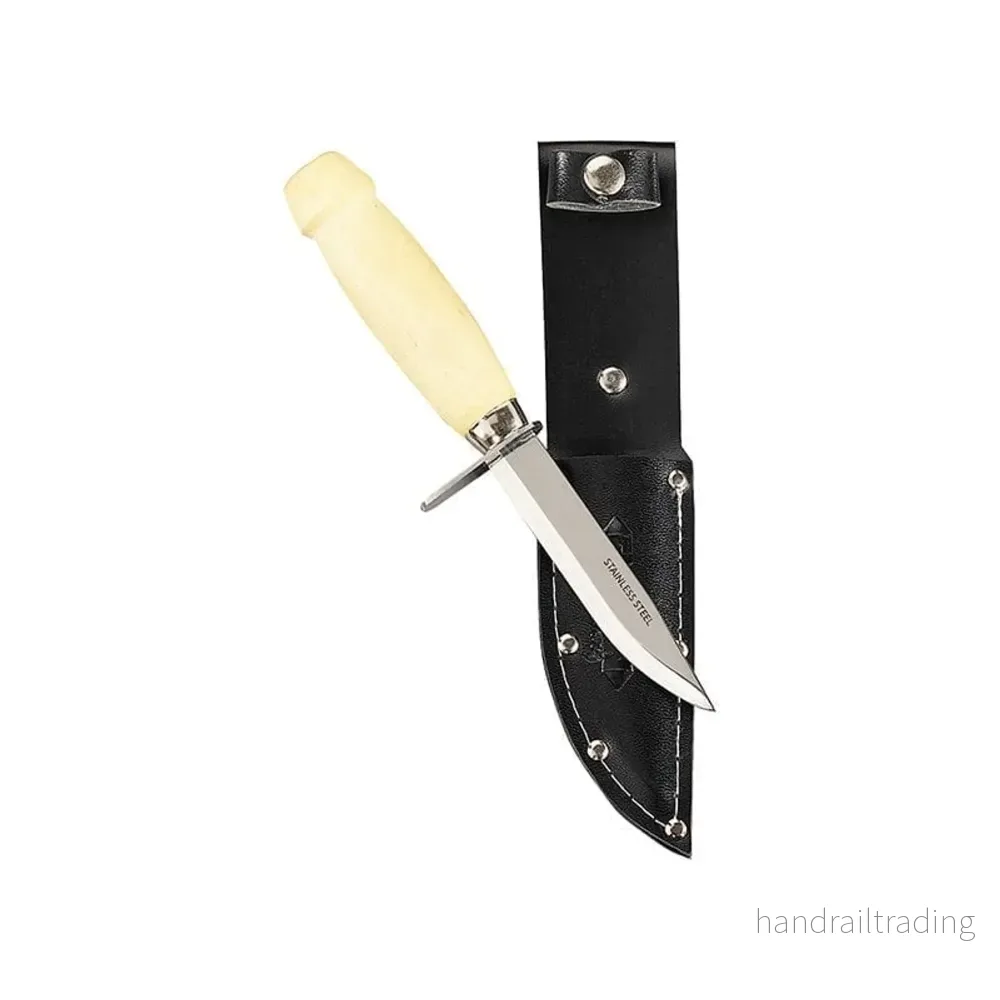Kniv rostfri med träskaft parerstång