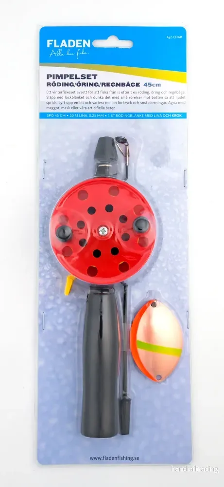 Pimpelset Röding. spö 45cm lina 30m 0.25mm rödingblänke Pimpelset Röding. spö 45cm lina 30m 0.25mm rödingblänke