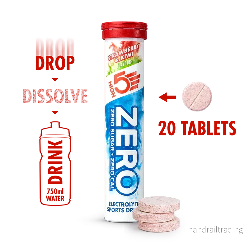 High5 Electrolyte Tabs ZERO Strawberry & Kiwi (20 tabs) - Bild 2