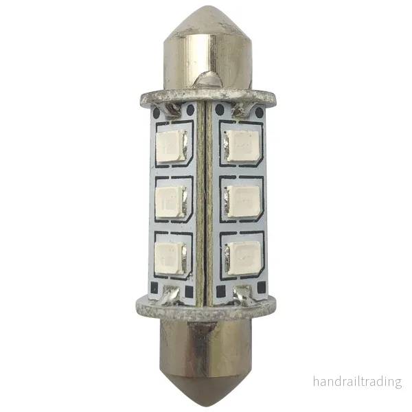 1852 LED-lantern pinol/spollampa 37mm 10-36V 1,2/10W grön – 2 st.