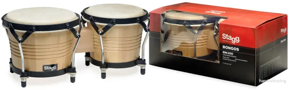 Wood Bongo,7.5″+6.5″ Natural