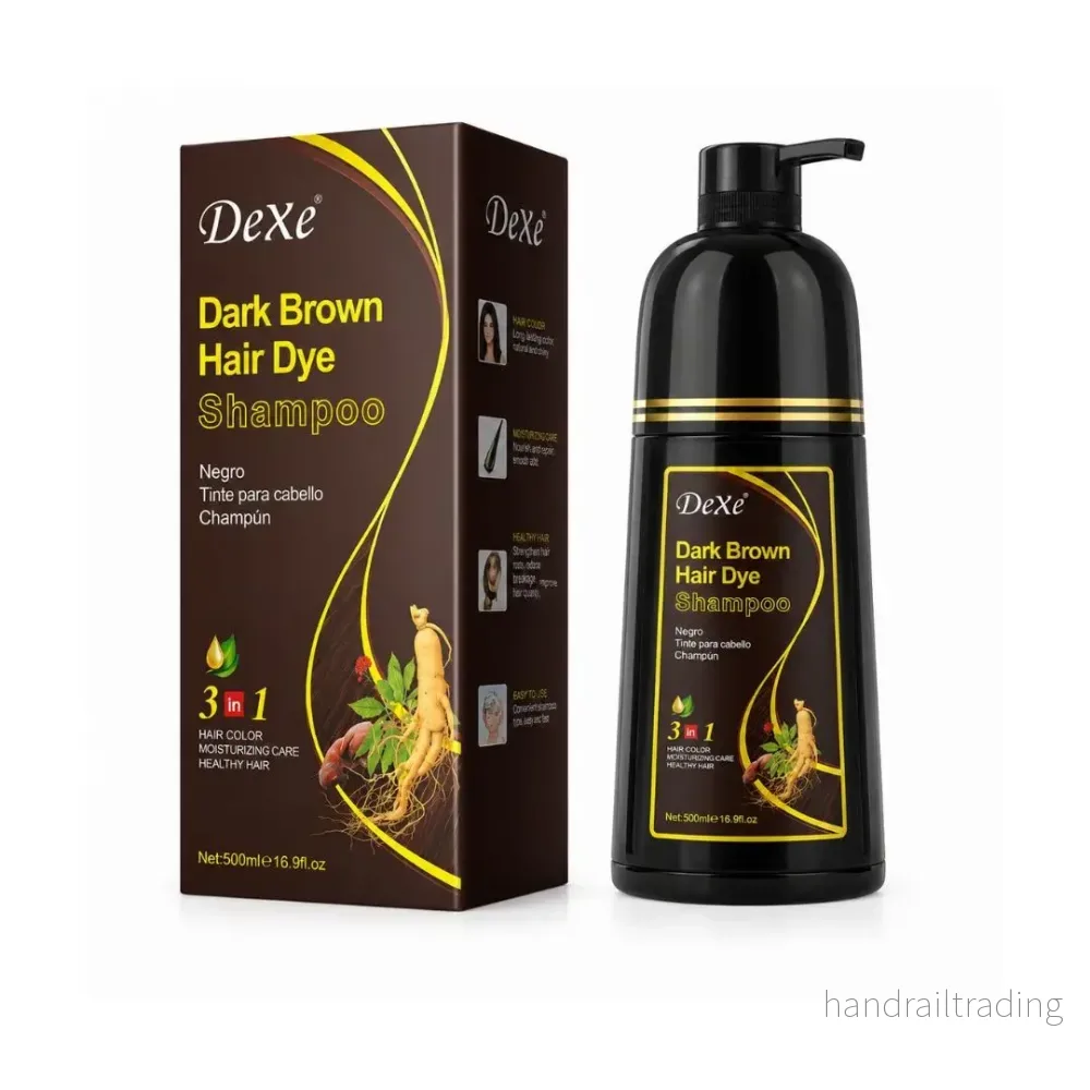 Dexe dark brown hair dye shampoo – färgschampo 500 ml