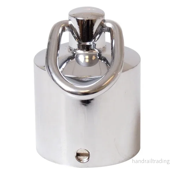 Räckesändfäste krom med ring Ø36mm Räckesändfäste krom med ring Ø36mm