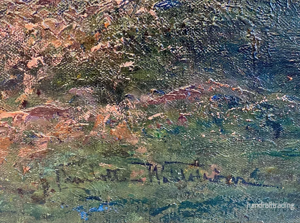 Charlotte Wahlström - Blommande ljunghed (oil painting) - Bild 3