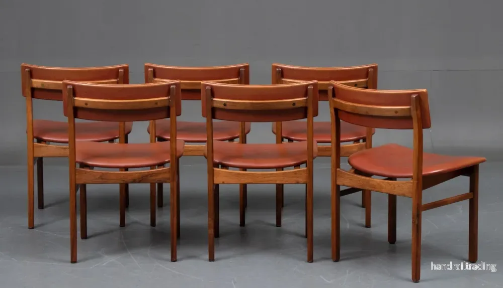 Kurt Östervig - Set of 6 dining chairs in leather and rosewood - Bild 3