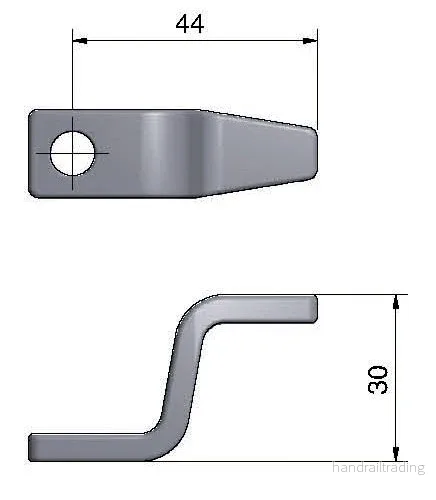 Regel 2″ kort, hög