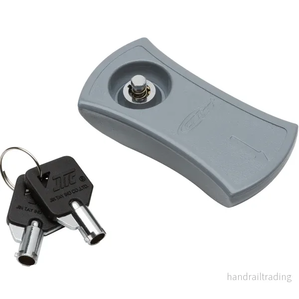 Handtag grått med lås Handtag grått med lås