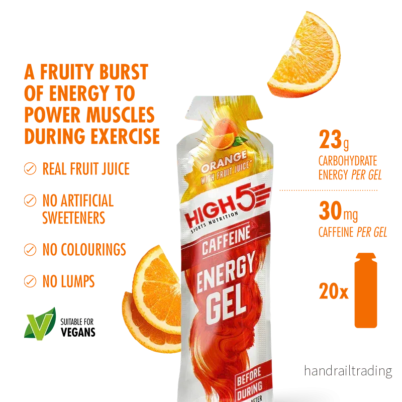 High5 Energy Gel Koffein Orange 40 g
