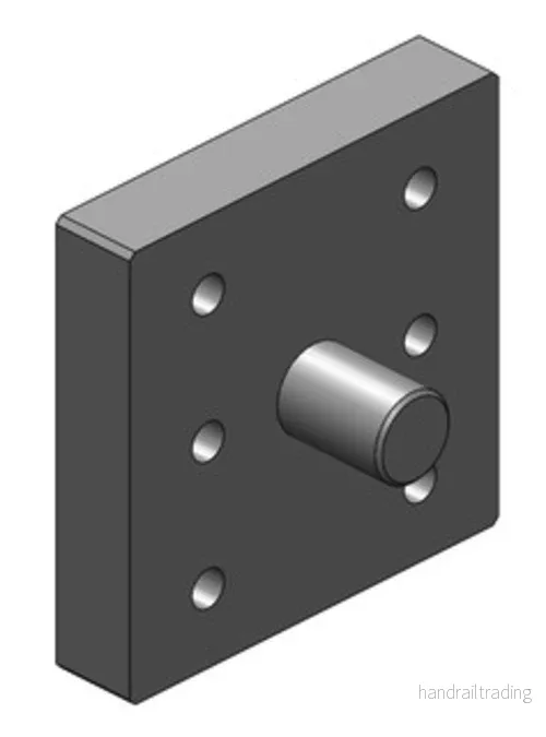 Svetsplatta för horisontell 130×115 M20 från Scharmüller