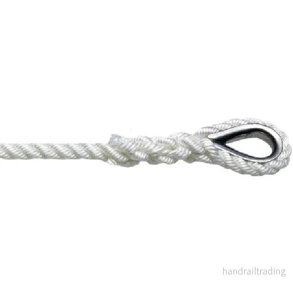 Robline ankarlina 3-slagen med kaus, Vit 12 mm x 40m Robline ankarlina 3-slagen med kaus, Vit 12 mm x 40m