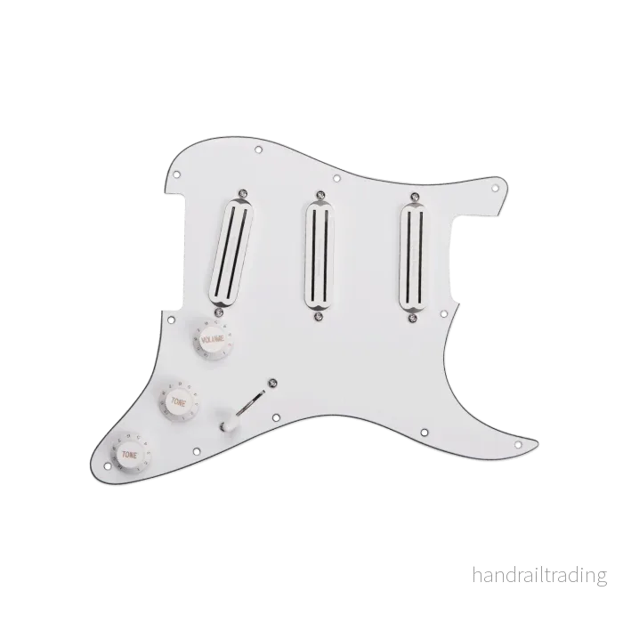 Pickguard Triple Rails White Assy