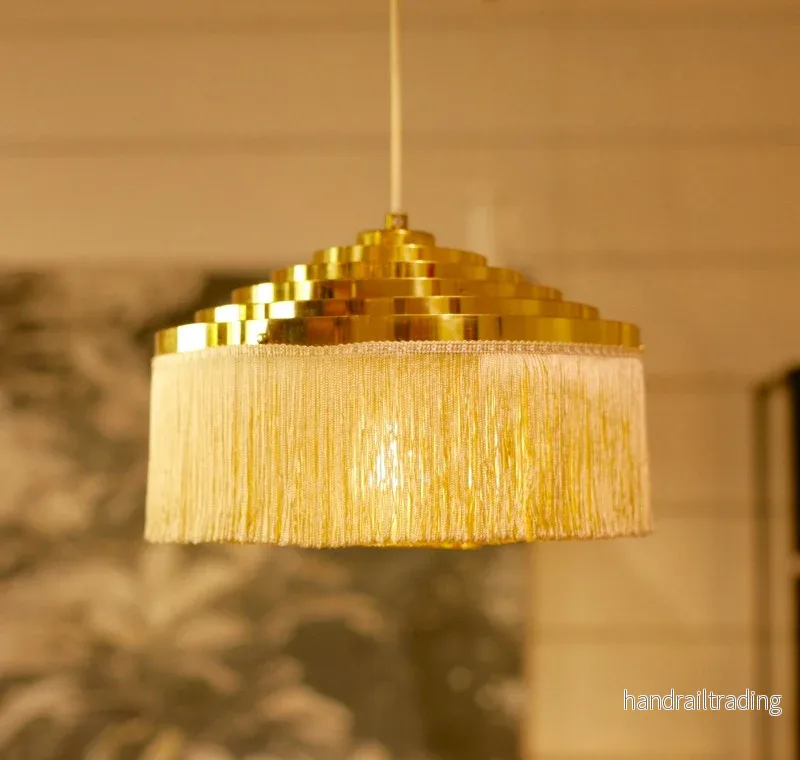 Brass fringe lamp by Hans-Agne Jakobsson