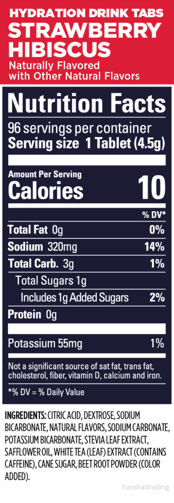 GU Energy Electrolyte Tabs Strawberry Hibiscus (8 x 12 tabs) - Bild 3