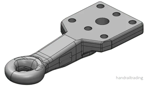 Fast hitchögla 50mm med horisontell fläns 130×115 M20 från Scharmüller