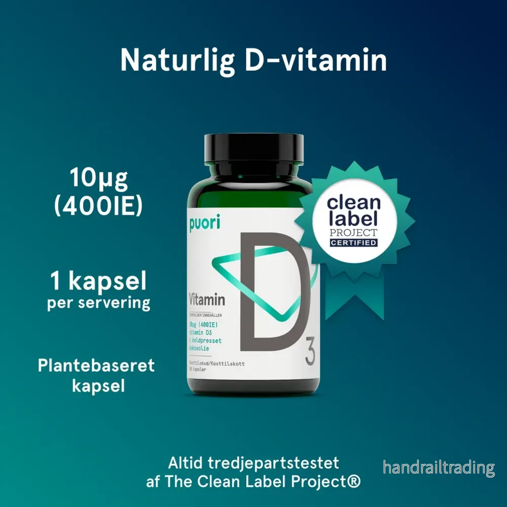 Puori D3 Vitamin 400IE (60 kapslar) - Bild 3
