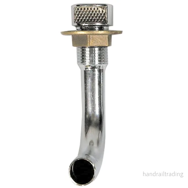 Tankventil förkromad mässing 90 grader till 16mm slang