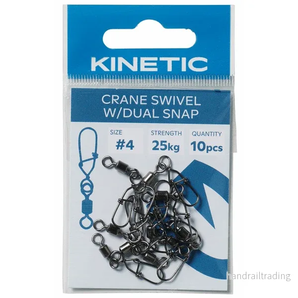 Kinetic Crane svirvel med spänne stl. #8 10st. Kinetic Crane svirvel med spänne stl. #8 10st.