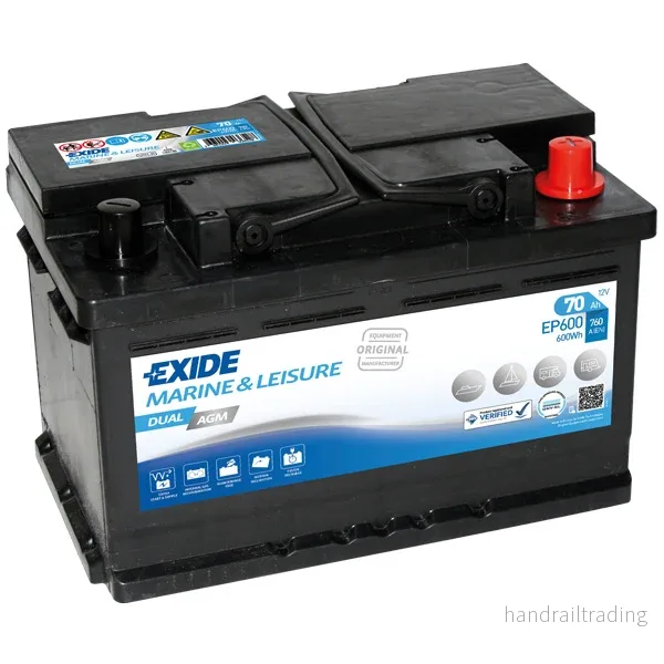 Exide Batteri dual AGM 760cca – 70Ah Exide Batteri dual AGM 760cca – 70Ah