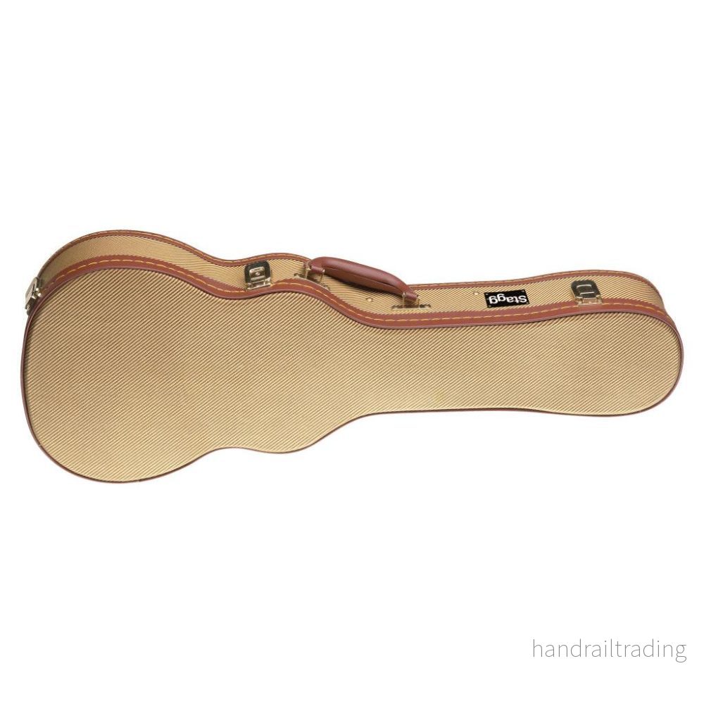GCX-UKTGD 27"Gold Tweed Tenor Ukule.Case