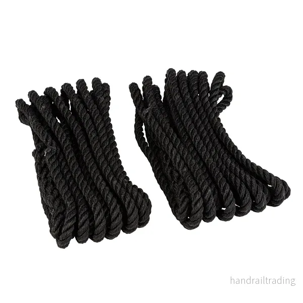 Förtöjningslina PP svart Ø10 mm 6 meter 2 stk.