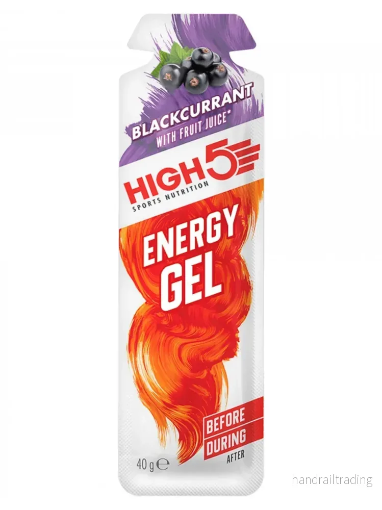 High5 Energigel Blackcurrant 40 g x 140 st. DATUMVARA låda - Bild 2