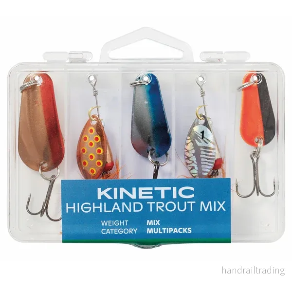 Kinetic fiskedrag Highland Trout mix 5 stk. Kinetic fiskedrag Highland Trout mix 5 stk.