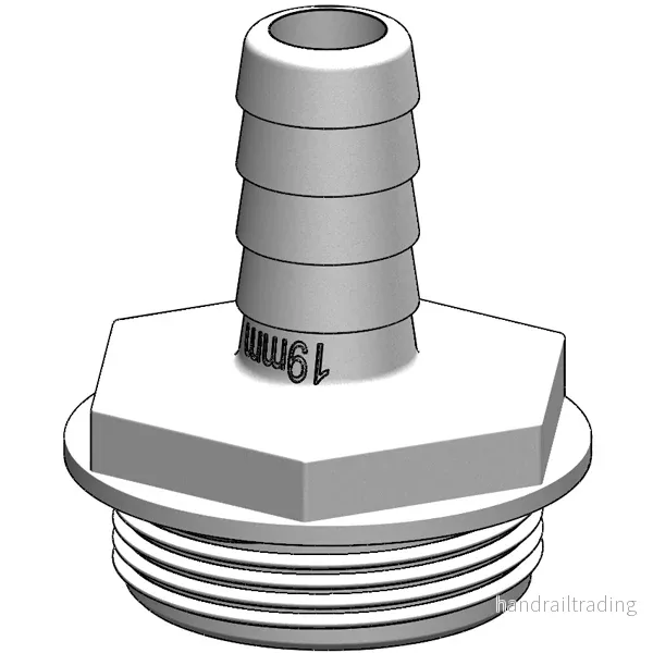 Trudesign Slangstos 1 1/2" 19mm vit, till y-ventil