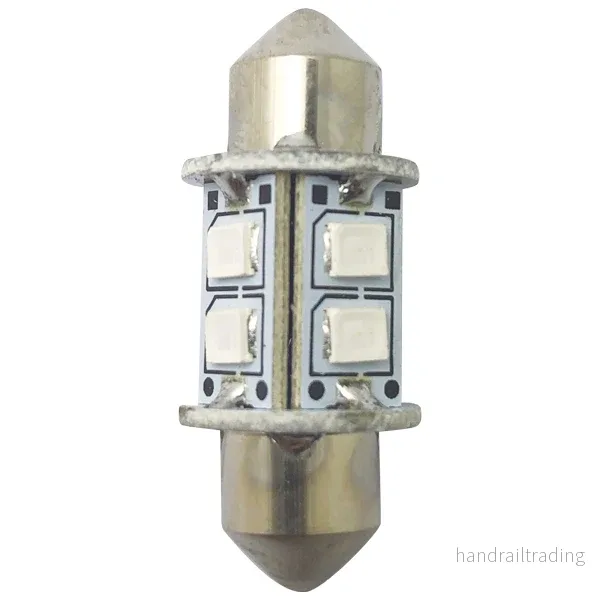 1852 LED pinol/spollampa 31mm 10-35V 0,8/8W grön – 2 st.